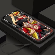 Samsung Galaxy J7 Prime J4 Prime J7 Pro J7 2015 J4 Plus J6 Plus 2018 Cartoon Anime One Piece Phone Case Straight Edge Square Cover Soft Silicone Shockproof Casing