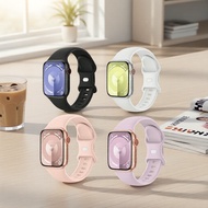 Breathable silicone strap for Apple Watch 38-49mm, compatible with Series 10-1/SE/Ultra, soft & adju