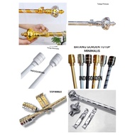 Curtain rod, iron curtain pole, full set, uril cover model, princess cover and minimalist cover 50cm