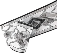 Yija 5 Meters Rhombus Grid 3D Self Adhesive Peel and Stick Waterproof Wall Border Easy to Apply 4 In