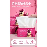 TOY STORY Disney Lotso Cotton Tissue Face Towel 200mm x 200mm 50 Pcs/Pack & lotso Small Pack Wet Wip