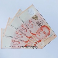Singapura Dolar Pecahan 10 Bahan Polymer Original TERJAMIN