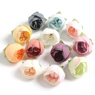 1/5PC Rose Buds Artificial Flowers Head Silk Fake Flower Wedding Home Decor Party DIY Cake Wreath Ac