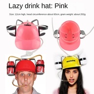 Outdoor Beer Hat Drinking Hat Lazy Drinking Helmet Beer Soda Guzzler Helmet With Straw Funny Birthda