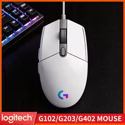 Logitech G102 Wired Mouse, 1ms Report Rate, HERO Sensor 8000 DPI, RGB Sync, Lightweight Design for E