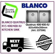 BLANCO QUATRUS R15 400/400-IU STAINLESS STEEL SINK