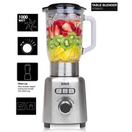 Aztech 1000W Silvertone Table Blender w Glass Jar ATB6600 (1yr warranty)