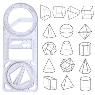 ROTUR Geometry Ruler, Multifunctional Ruler Straight Drawing Ruler, Architecture Activity Angle Tran