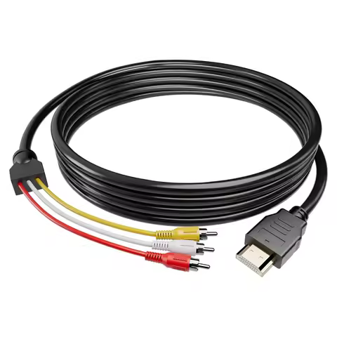 JavicTech HDMI to RCA Cable, 1080P HDMI Male to 3-RCA Video Audio AV Cable Connector Adapter Transmi