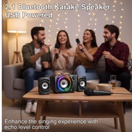 Vinnfier VF ECCO 7 BTU 2.1 Bluetooth Karaoke Speaker USB Powered 50W Max USB Pendrive FM Radio Micro