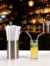 Bendable Straws 200pcs – 6x210mm Disposable Plastic – For Milk Tea, Juice, Cold Drinks, Cocktails – 
