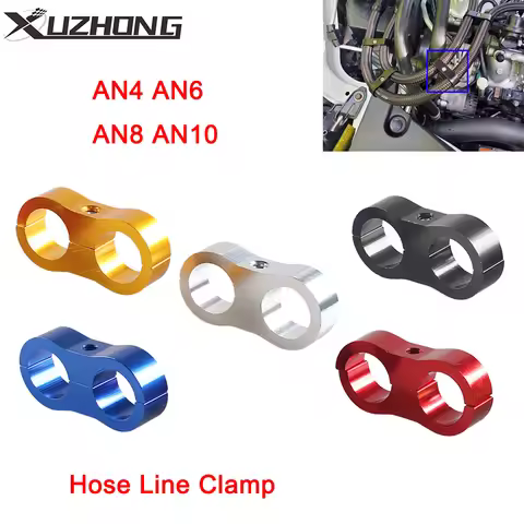 AN4 AN6 AN8 AN10 Universal Billet Oil Fuel Water Hose Tube Seprator Divider Clamp aluminum line sepa
