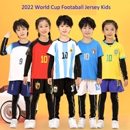 2022 National Team Football Jersey for Kids Messi Jersey France Argentina Portugal Spain Teenager So