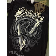 BULLET FOR MY VALENTINE NTS เสื้อยืด เสื้อวง สกรีนลายอย่างดี ผ้าหนานุ่ม ไม่หดไม่ย้วย มาตราฐาน NTS แบ