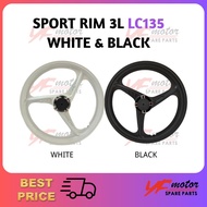 [S19] SPORT RIM 3L TL33 LC135 MILK WHITE/M.BLACK