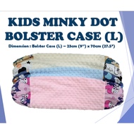 Kids Minky Dot Bolster Case (L) - Large Sizes Bolster Case