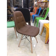 Eames chair with chrysanthemum leather cushion