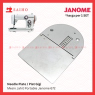 MESIN Needle Plate Janome 672 Portable Sewing Machine Gear Plate/