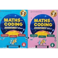 Maths & Coding Adventures For Young Explorers Book A&B(5-7 yrs) B.e. Math And Kindergarten-P.1 With 