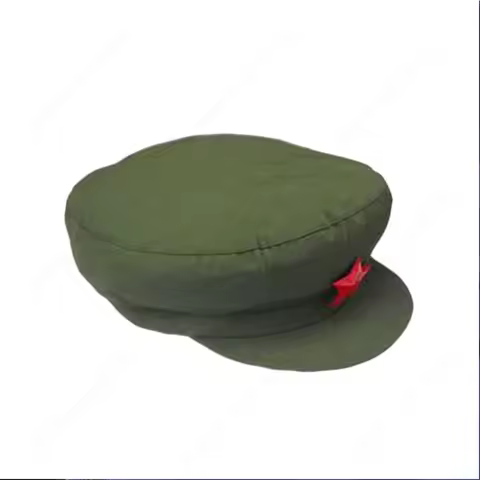 Chinese Military Liberation Army Type 65 Cap with Red Five-pointed Star Army Green Hat Replica CN107