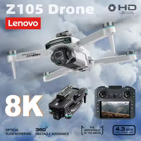 Lenovo Z105 Drone 4K Professional 8K HD Camera optical flow positioning Brushless WIFI FPV Video 4.3