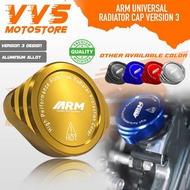Arm Radiator Cap Cover V3 Premium Design Aluminum Full CNC Universal With Sticker From Indonesia