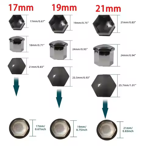 For Audi sline TT Q2 Q3 Q5 Q7 Q8 A3 A4 A5 A6 20Pcs Universal 17 19 21 mm Plastic Car Wheel Nut Cover