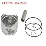 Motorcycle Cylinder Parts Piston Kit Rings Set For Honda CRM250  +100 Bore Size  67mm Ring 66 mm 66.