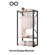 Infinity Hoxton Hanging Wardrobe / Bedroom Furniture / Living Room Furniture (Black + Natural)