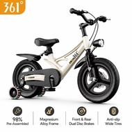 361° Kids Bicycle 12 14 16 Inch Children Bike Magnesium Alloy Frame Training Wheels Boys Girls