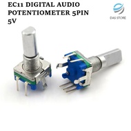Rotary Encoder EC11 EC-11 Digital Audio Potentiometer 5-pin Sensor 5V 20mm