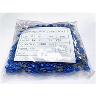 1,000pcs 2KV High Voltage Porcelain Sheet Capacitor 101 221 331 471 681 100PF 680P 10222 332 472 472