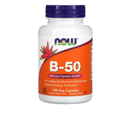 NOW Foods, B-50, 100 Veg Capsules พร้อมส่ง ของแท้100%