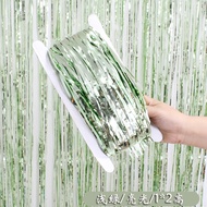 Tirai Pesata Ulang Tahun Tirai Rumbai Plastik Chrome Foil 99 x 180 Cm Foil Curtain Backdrop Curtain