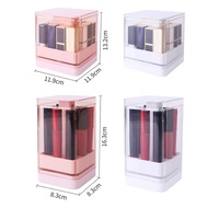 8/12 Grid Transparent Cosmetic Storage Rack Shelf Makeup Desktop Storage Shelf Dustproof Metal Cosme