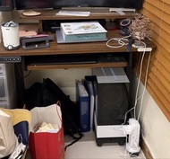 升降電腦桌 胡桃木色 90x60cm