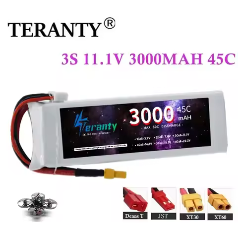 11.1V 3000mAh 3S 45C Lipo Battery Spare Parts for RC Car Airplane Boat Drone Quadcopter Battery 3s 1