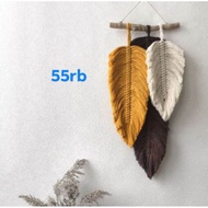 Macrame leaves wall decoration leaves macrame wall hanging decoration aesthetic/