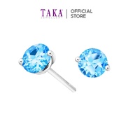 TAKA Jewellery Spectra Blue Topaz / Amethyst  /  Pink Topaz Earrings 9K