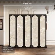 ฉากกั้นห้องแบบพับ 6 แผงสไตล์ฝรั่งเศส หน้าจอแบ่งส่วนแบบวินเทจหรูหรา โครงสร้างทำจากไม้เฟอร์แข็งแรง ลาย