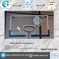 Eco Papan Pantul Basket Akrilik 20 mm 120x180cm,Ring Basket Per 2 Dunk