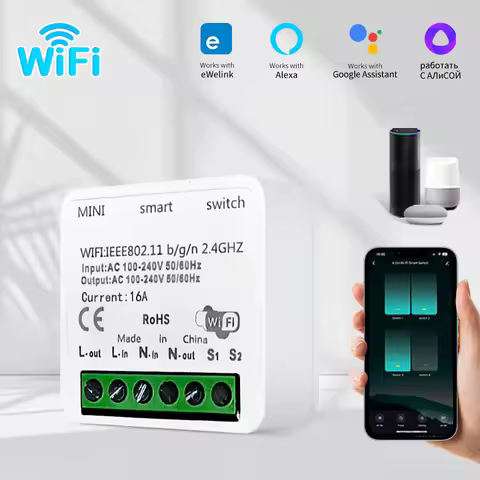 EWelink WIFI Smart Mini Switch Voice Intelligent Switch EWeLink App Controller Support Voice Control