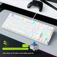Dragon Guardian AK87 87 Phím Bàn Phím Cơ Xanh Dương/Trục Đỏ RGB Chơi Game Chất Lượng Cao Bàn Phím Má