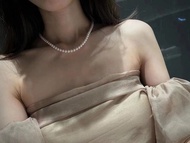 串鏈 天然海水珍珠 Akoya 純銀元寶扣