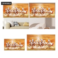 [CHiWANJi] Seven Horses Picture Print Artwork Decorative Gift Crafts Print Picture Painting for Wall