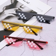 1PC NEW Mosaic Sunglasses Trick Toy Thug Life Glasses Deal With It Glasses Pixel Black Mosaic Sungla