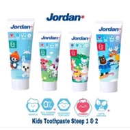 Jordan toothpaste step 1 and step 2 children's toothpaste