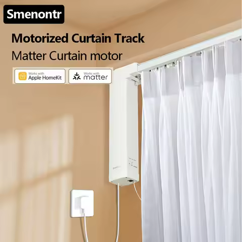 Tuya Matter Smart WiFi Curtain Motor Custom Electric Track Rail Rod Support Alexa/google home Automa