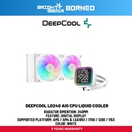 DEEPCOOL Ld240 AIO CPU Liquid Cooler - Black / White