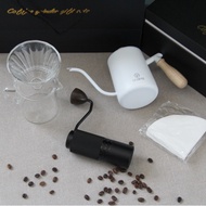 👍Hand Grinding Coffee Gift Set Outdoor Camping Hand Punch Set5Set Drip Type Coffeepot Manual Grinding Machine RY1H